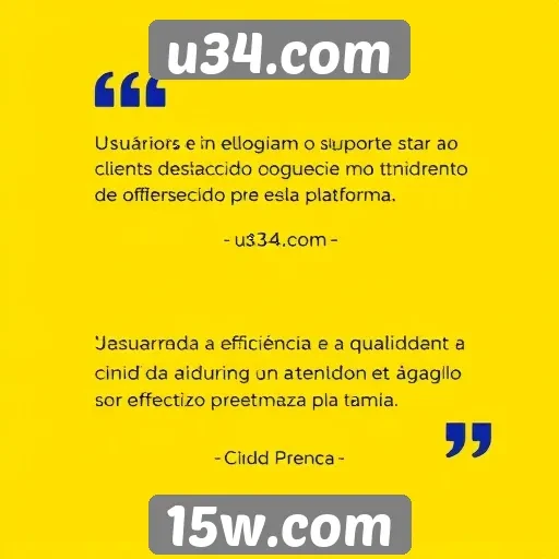 Suporte ao cliente em u34.com é elogiado por usuários