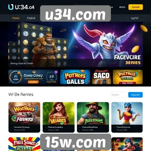 Novas funcionalidades do site de jogos u34.com