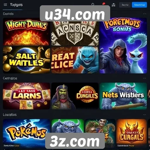 Jogos populares disponíveis no site u34.com